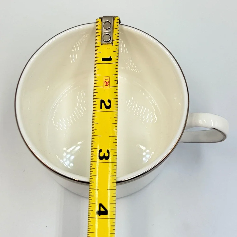 Kate Spade Lenox Sonora Knot Flat Cup and Saucer Set of 4 USA Discontinued